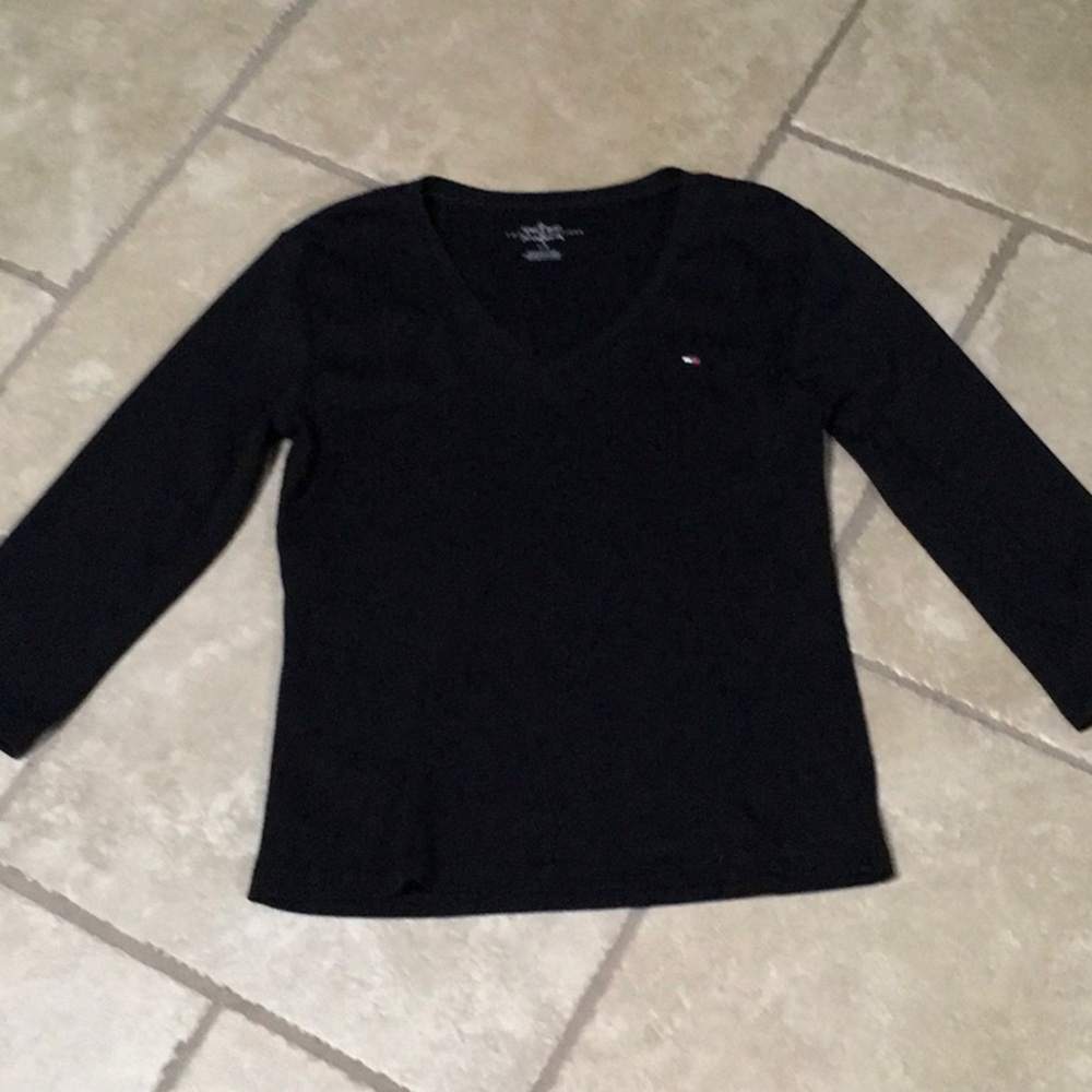 Tommy Hilfiger long sleeve black T shirt, large